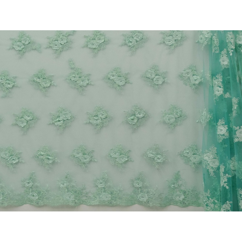 135cm Pearl Embroided Corded Tulle BF343-32 BF343-32