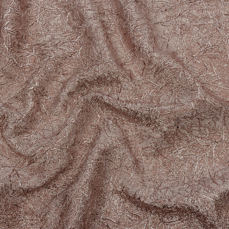 Astrolabe Metallic Light Pink Crinkled Luxury Brocade with Black Backing