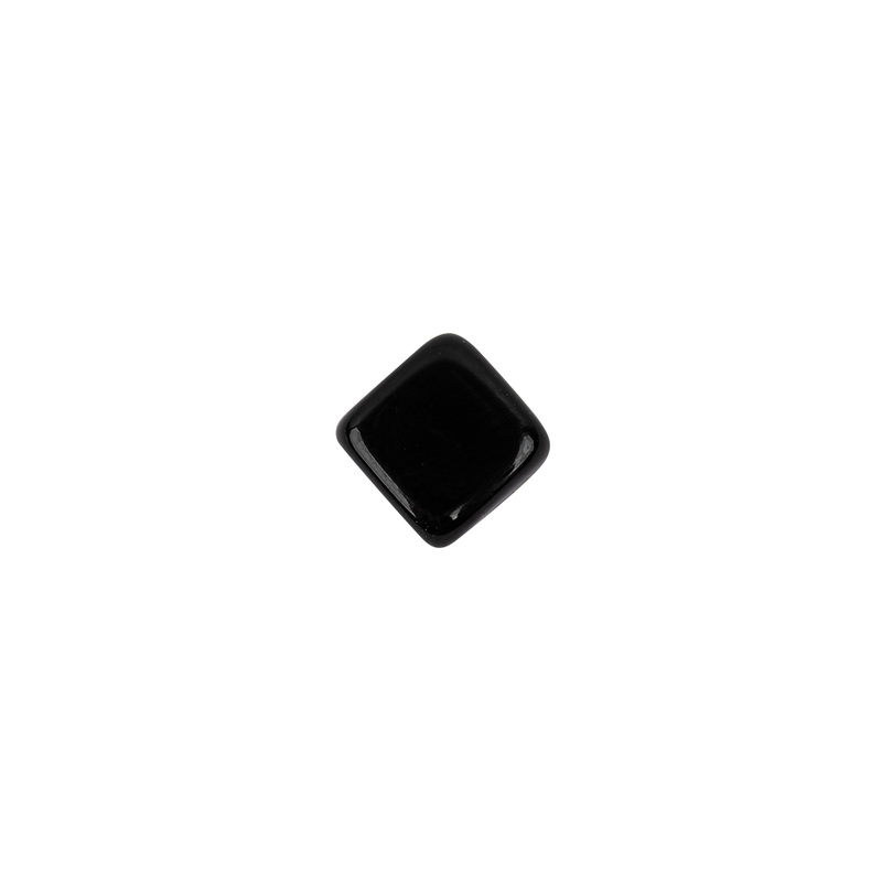 Black Glass Button – 16L/10mm