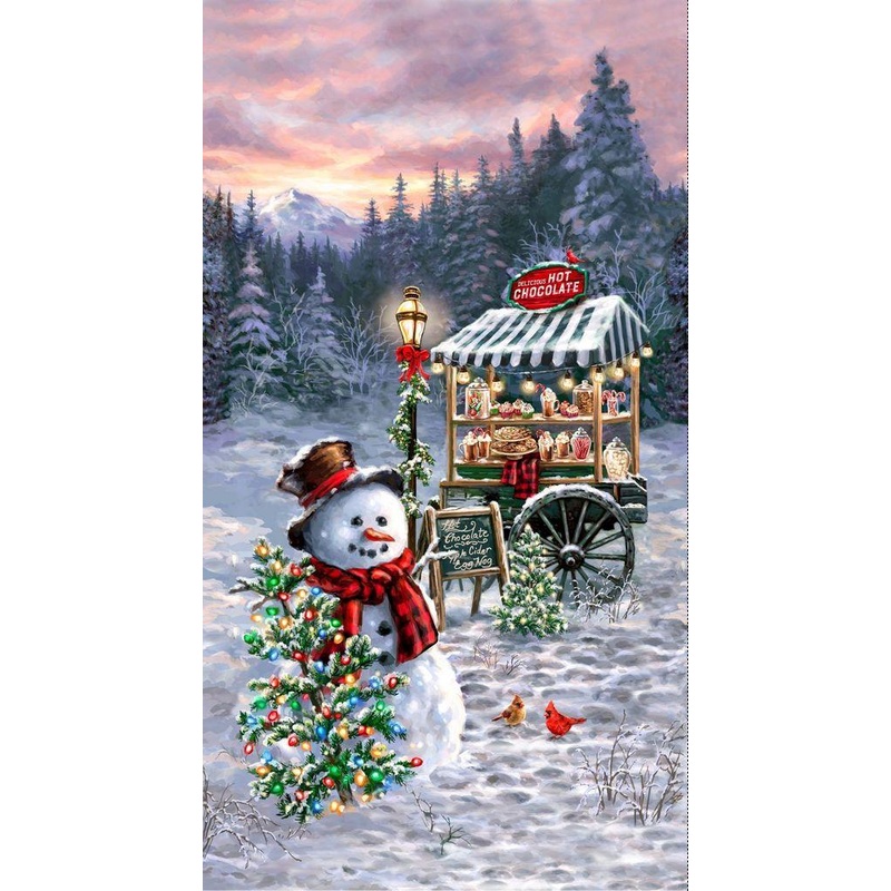 CLEARANCE – Frosty Delights – 24″ Snowman Panel