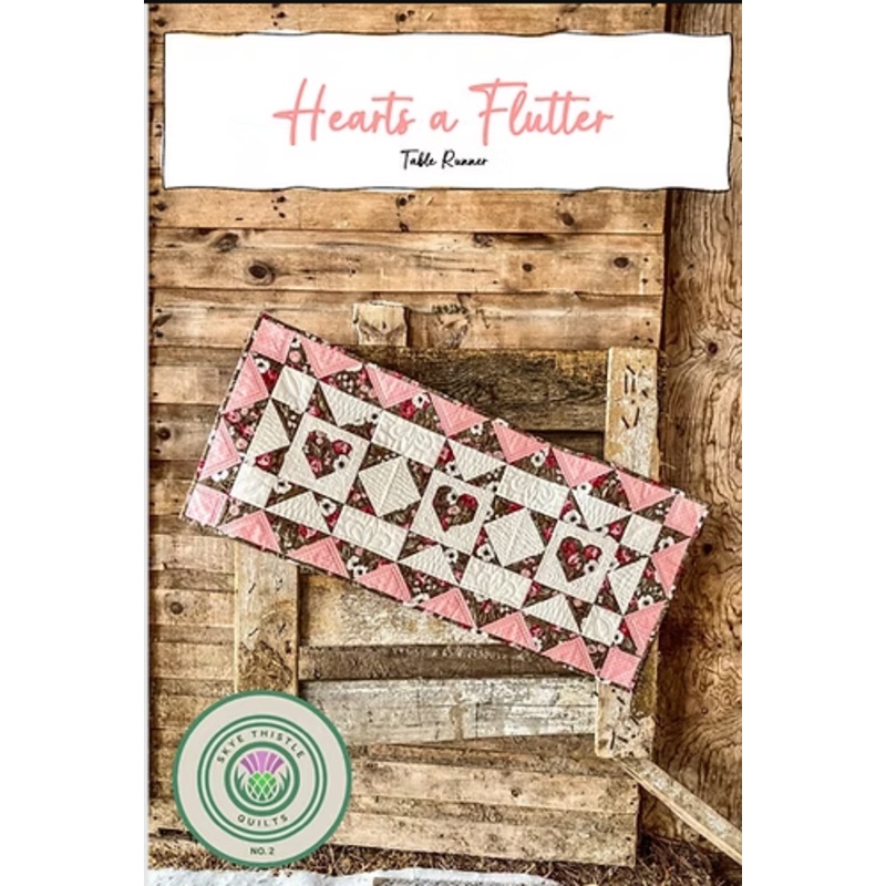 Hearts a Flutter Table Runner Pattern by Skye Thistle Quilts