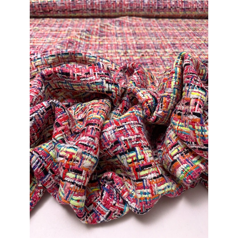 Italian Novelty Tweed – Multicolor Fabric by the Yard