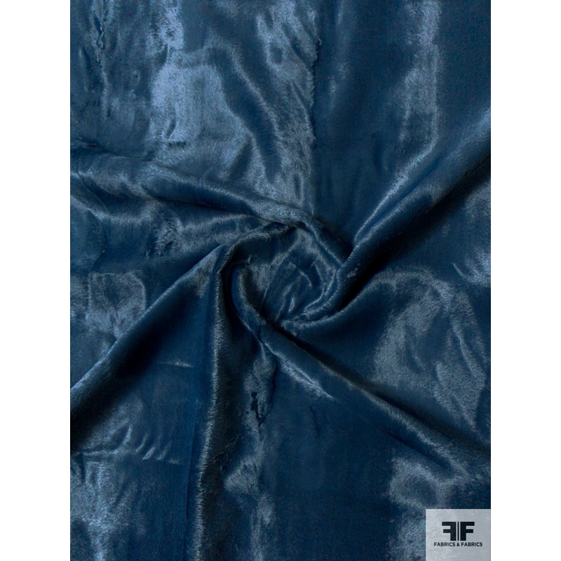 Italian Short Nap Faux Fur – Deep Teal Fabric by the Yard