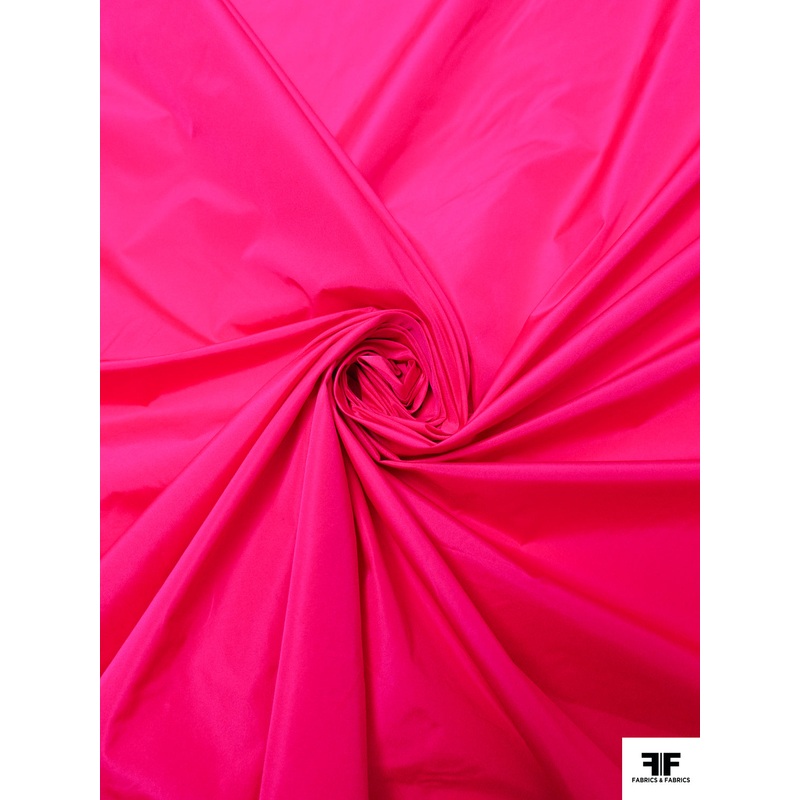 Made in Spain Solid Polyester Taffeta – Deep Pink Fabric by the Yard