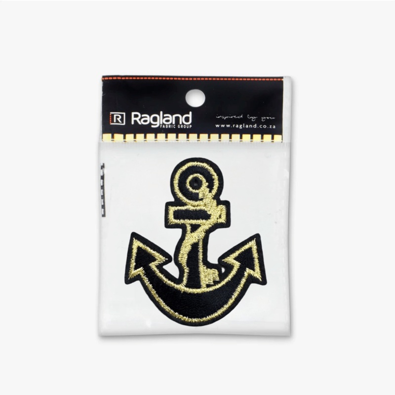 Motif Iron On Badge – ANCHOR GOLDEN