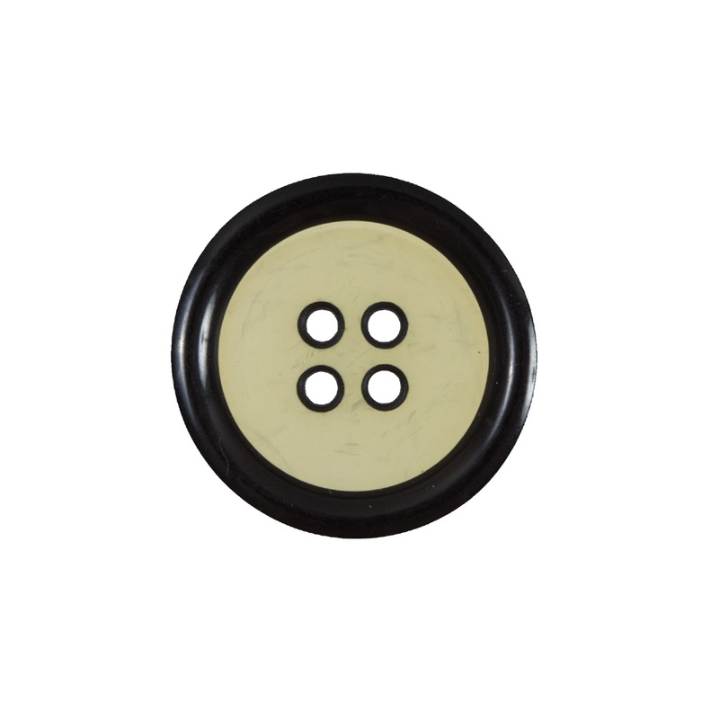 Oasis Green and Black 4-Hole Plastic Button – 36L/23mm