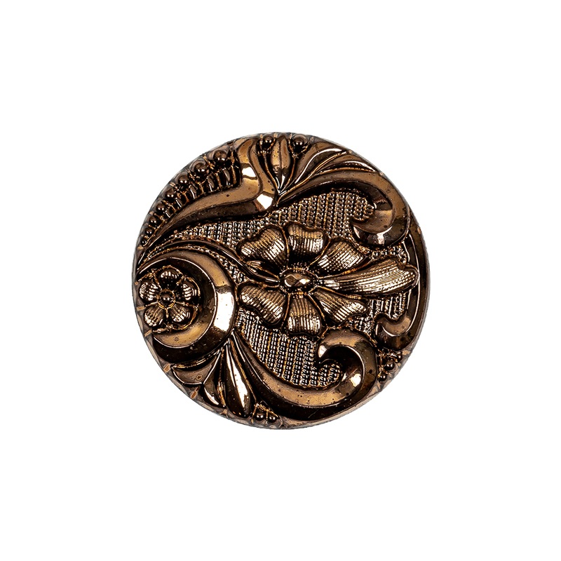 Old Gold Glass Button – 36L/23mm