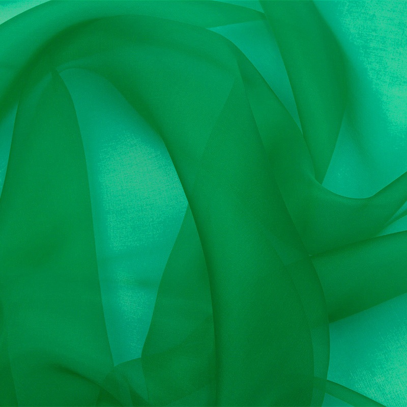 Silk Organza 44″ – Kelly Green – Premium Collection