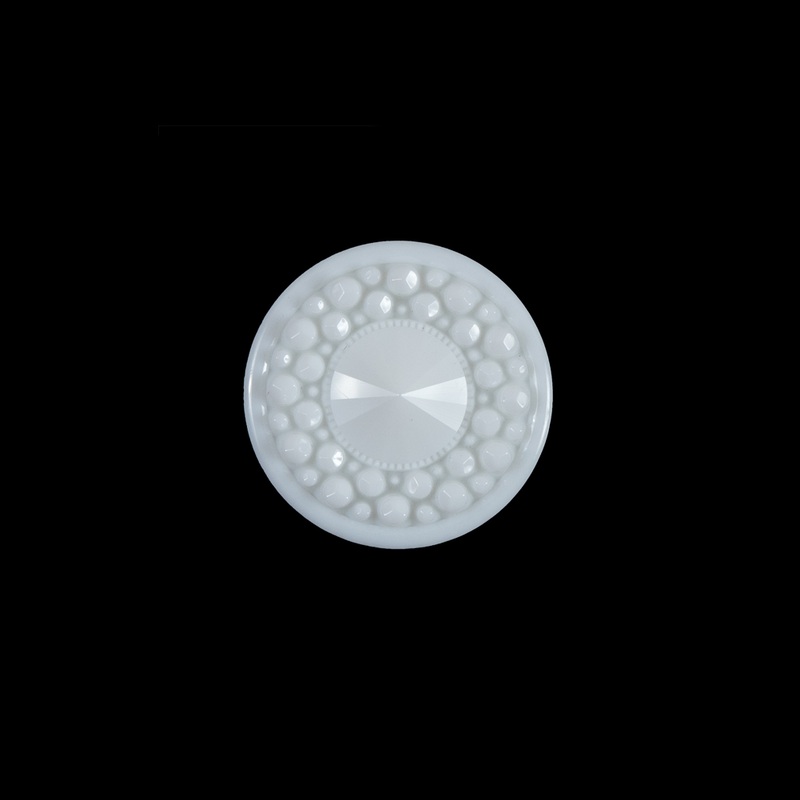 White 3-Dimensional Dotted Shank-Back Button – 24L/15mm