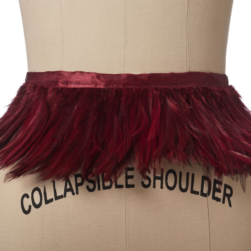 Wine Feather Fringe