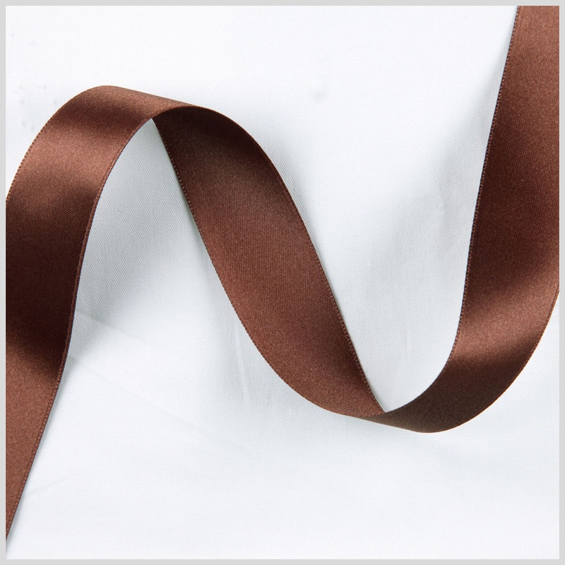2.5″ Brown Double Face French Satin Ribbon