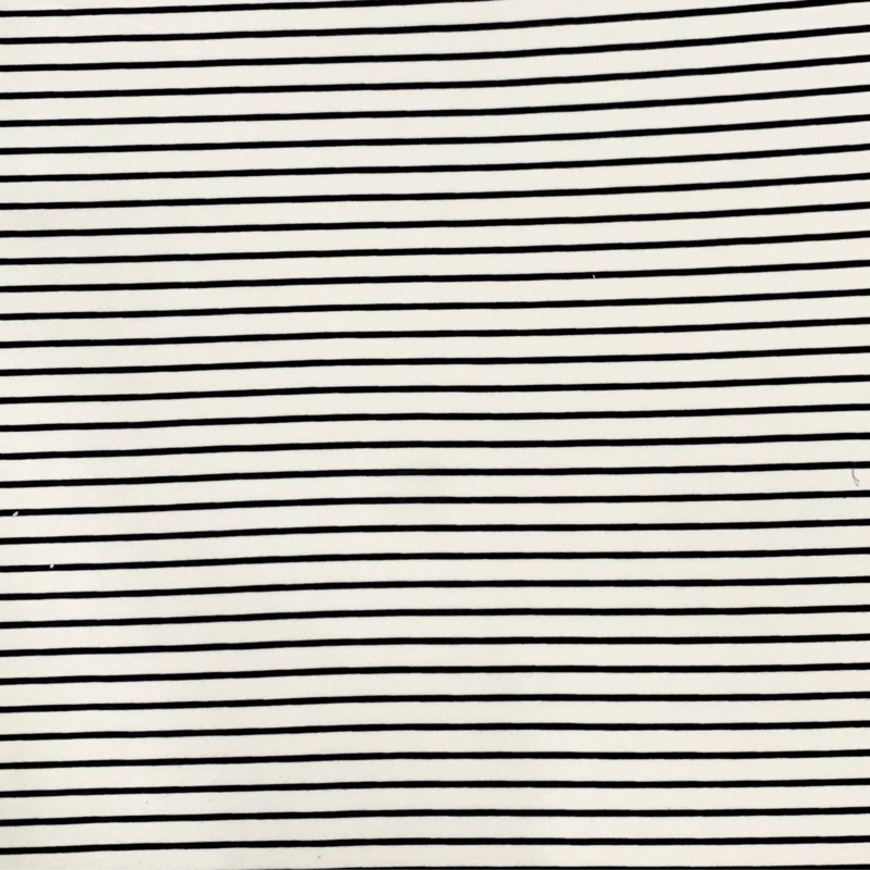 Cotton Knit Navy/White Stripe Narrow