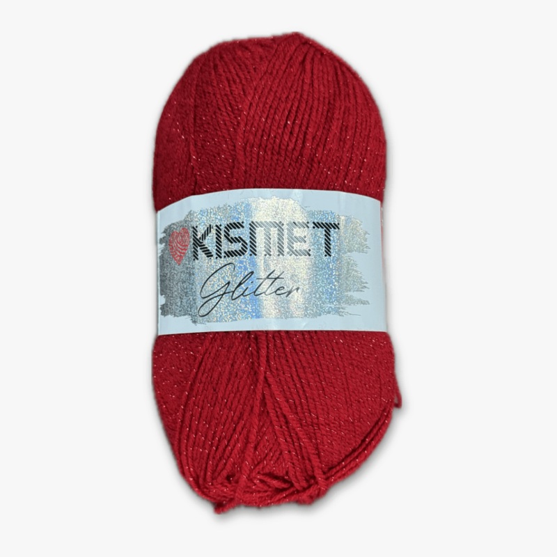 Glitter Dbl Knit Red #3