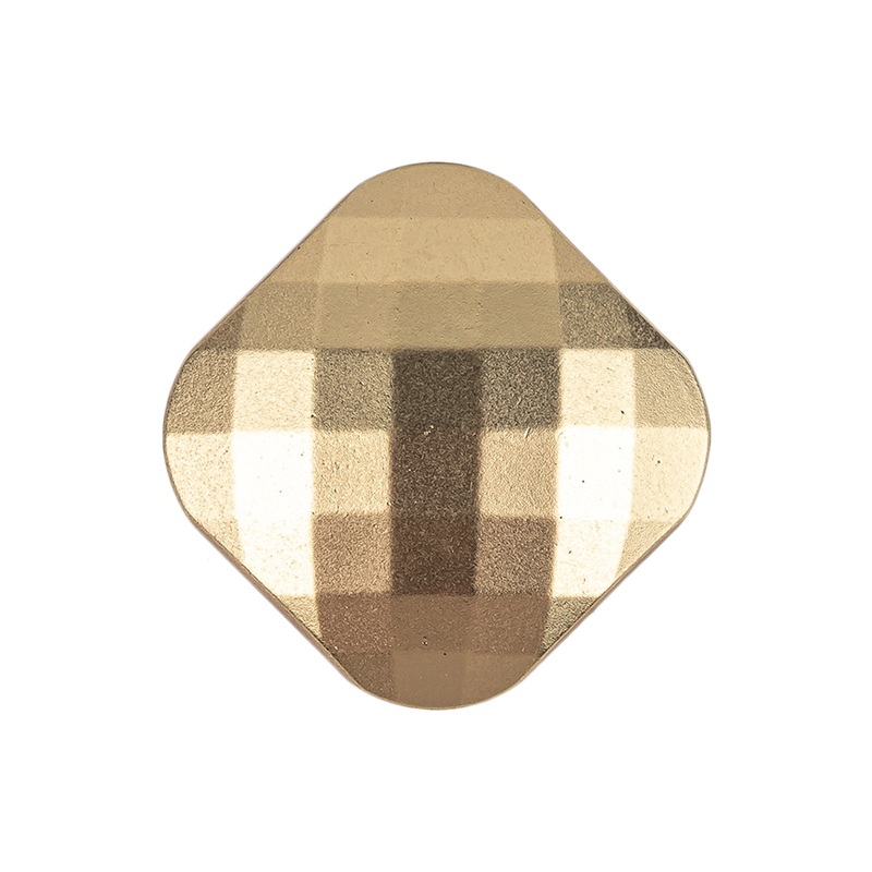 Gold Geometric Textured Plastic Shank Back Button – 40L/25.5mm