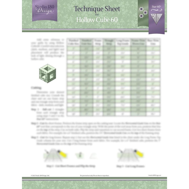 Hollow Cube 60 Technique Sheet by Studio 180 Designs