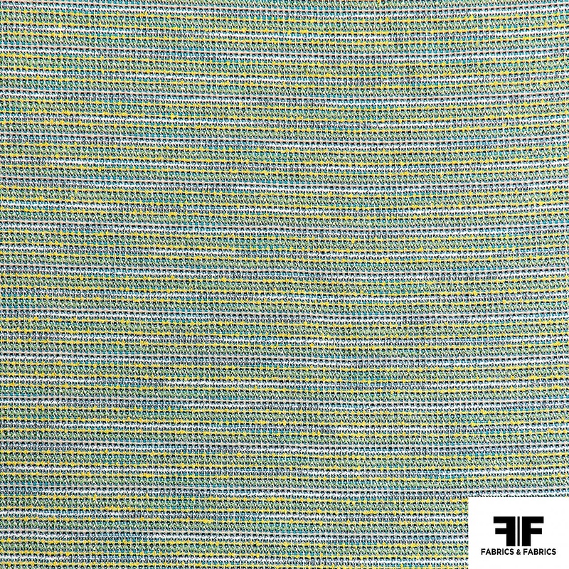 Metallic Suiting – Green/Yellow Fabric by the Yard