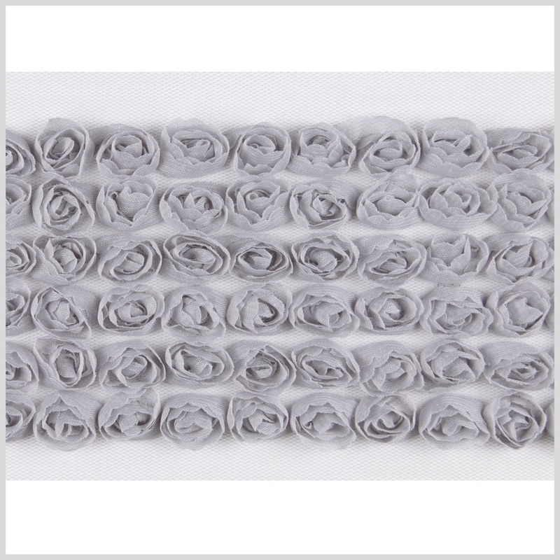 Pearl Gray Floral Lace