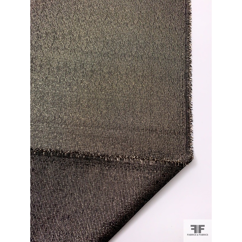 Italian Ottoman Lam – Gold / Black Fabric by the Yard