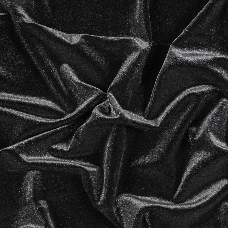 Stretch Velour – Black – Persica Collection