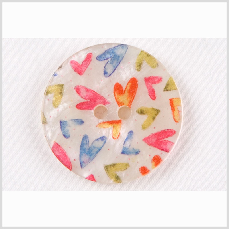 White Multi Plastic Coat Button – 44L/28mm