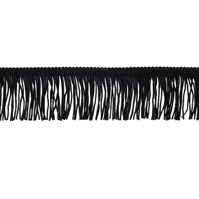 Black Chainette Fringe – 2″