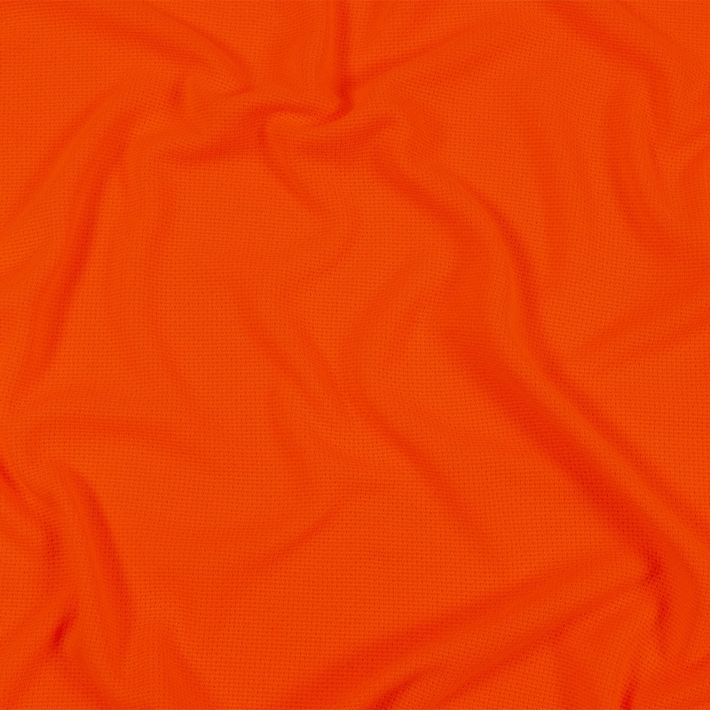 Hi-Vis Neon Orange Polyester Pique Knit