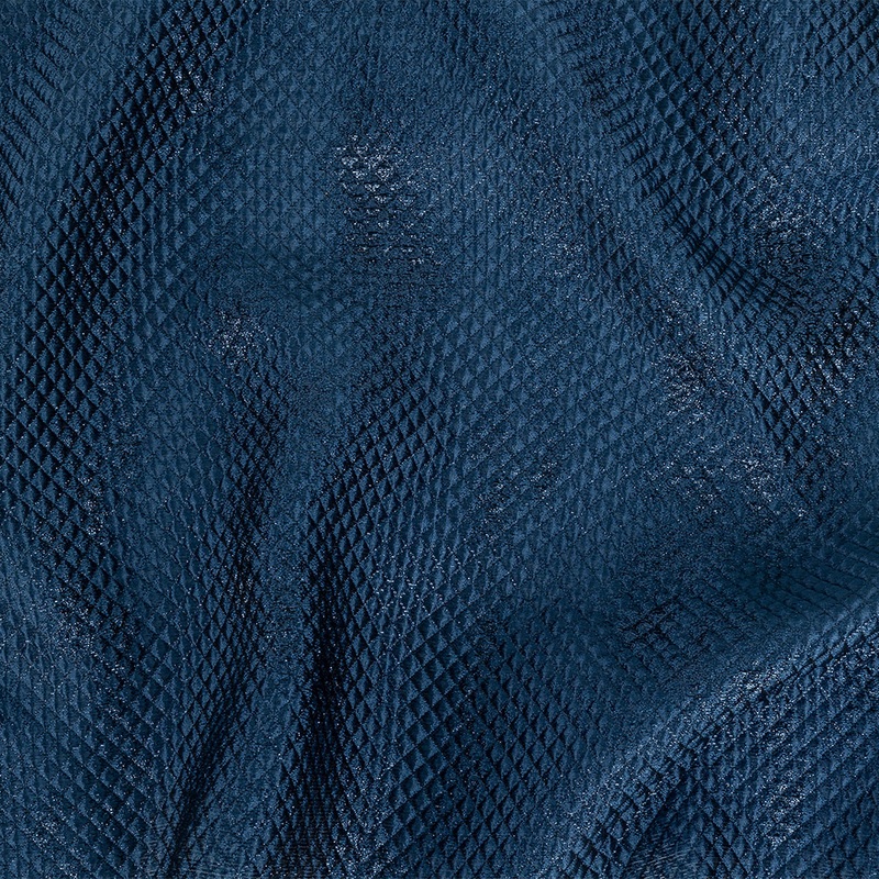 Mood Exclusive Jolene Metallic Navy Tiny Diamonds Quilted Luxury Brocade