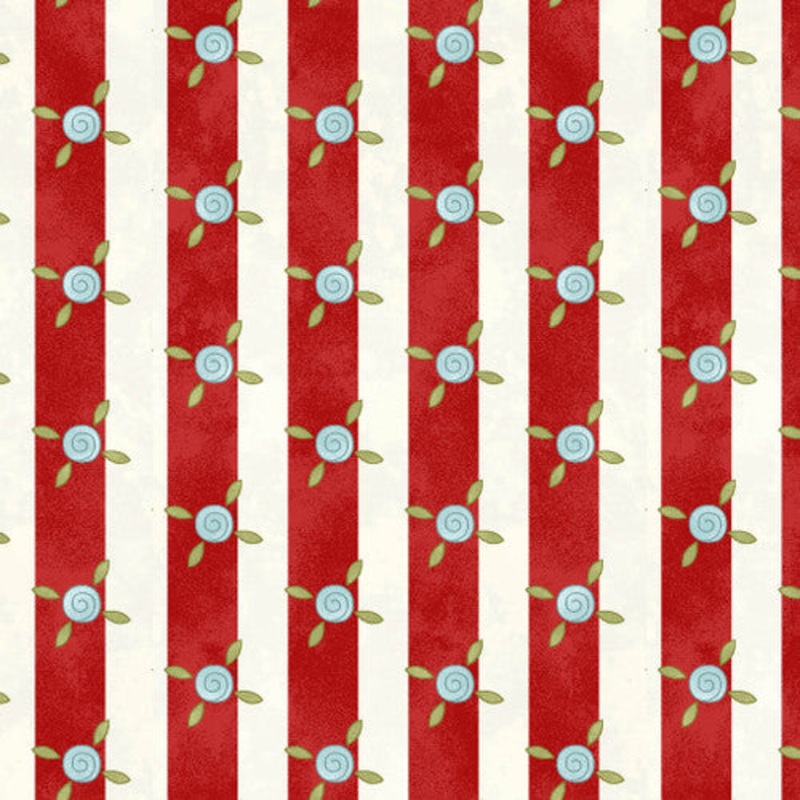 Pocketful of Posies 3399-48 Cream & Red