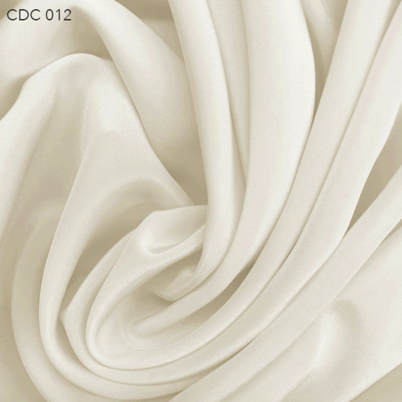 Silk Crepe de Chine – Cream Fabric by the Yard