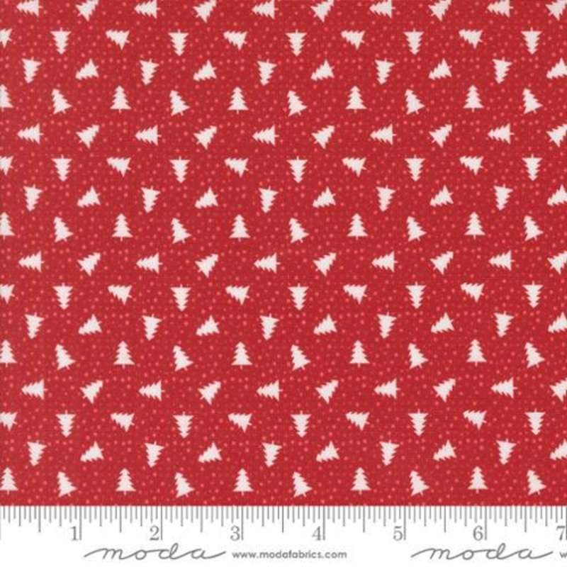 Berry & Pine – 5245-14 Little Trees Dots Cranberry