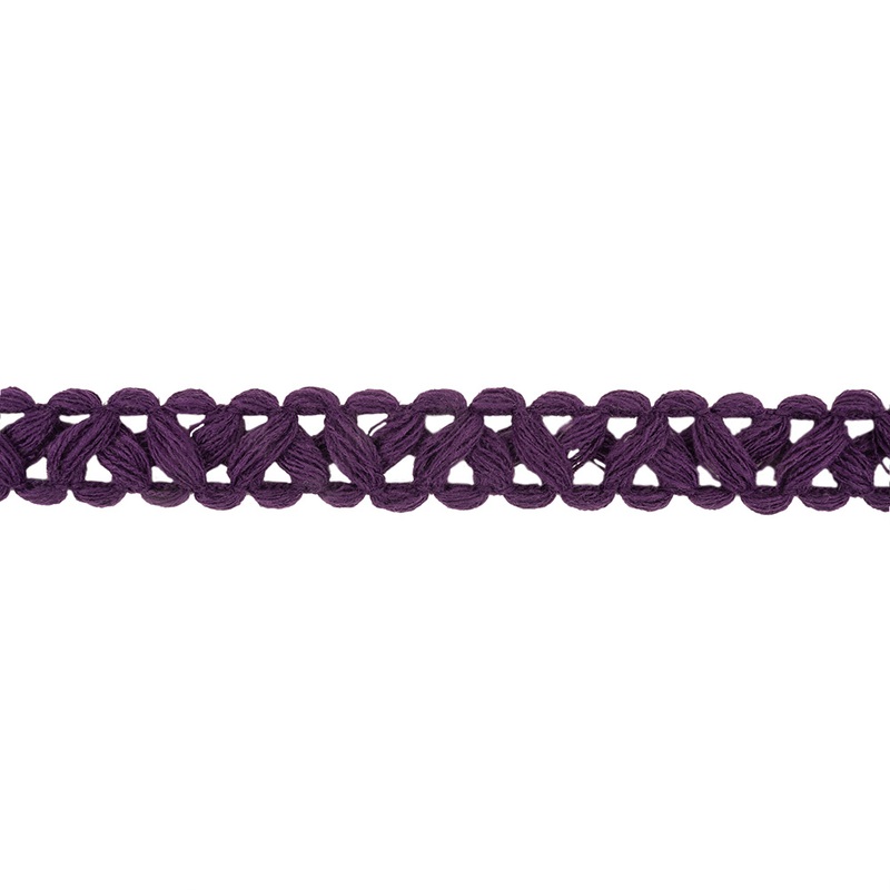 Deep Purple Criss-Cross Braided Trim – 0.75″