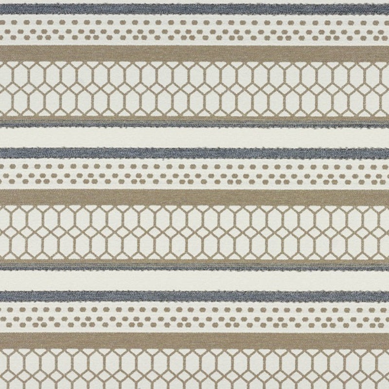 Remnant of Arc-Com Wanderer Alabaster Stripe Upholstery Fabric Order Product 1