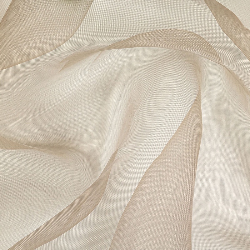 Stiff Mesh-Like Polyester Organza – Beige – Iris Collection