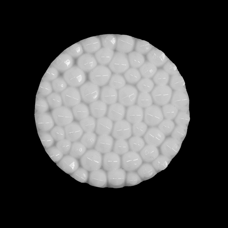 White Beveled 3-Dimensional Dotted Shank Back Button – 44L/28mm