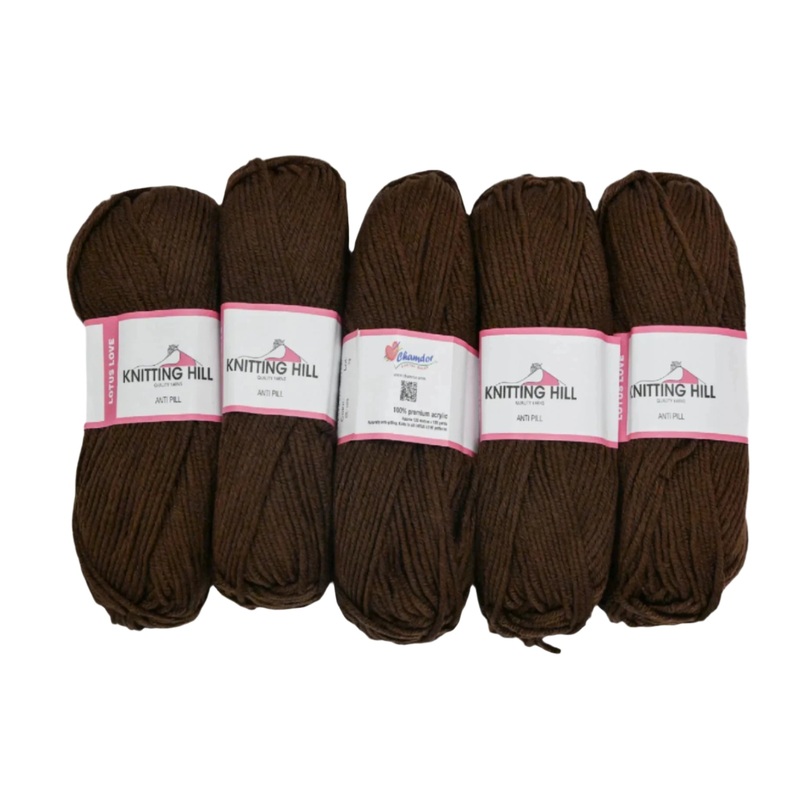 5pc 100G Knitting Hill Lotus Love Brown 2000000002408