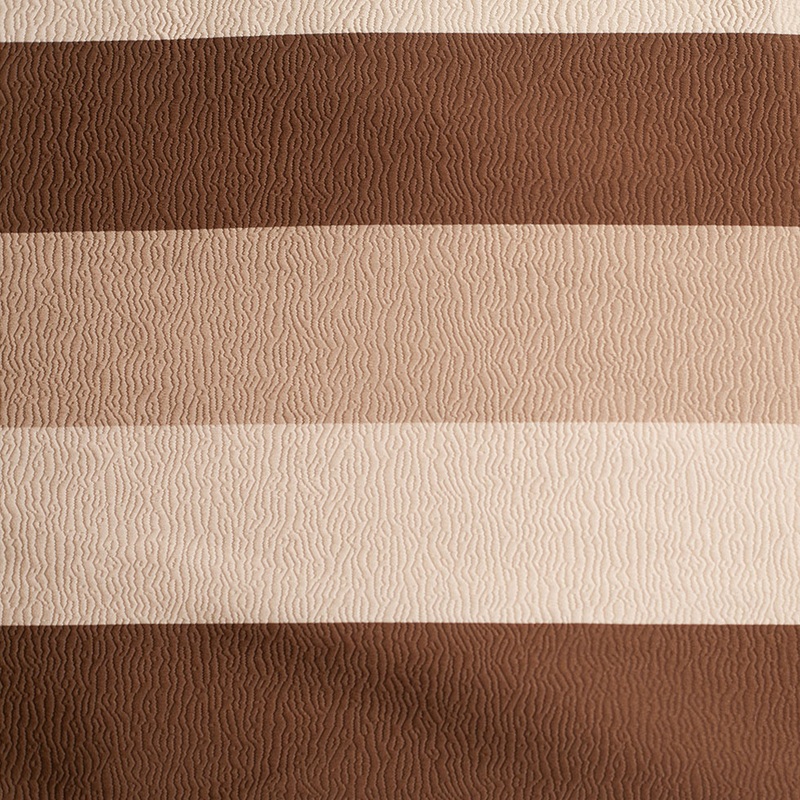 Brown Striped Polyester Brocade