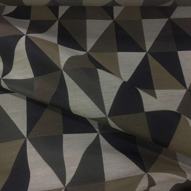 Palazzo Vecchio Modern Geometric Brown Upholstery Fabric Order Product