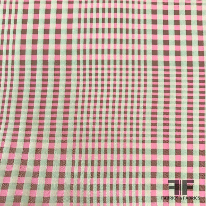 Plaid Silk Taffeta – Pink Fabric by the Yard