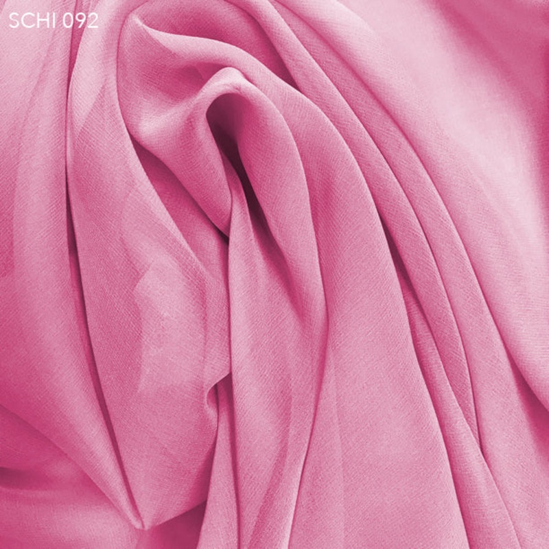 Silk Chiffon – Bubblegum Pink Fabric by the Yard