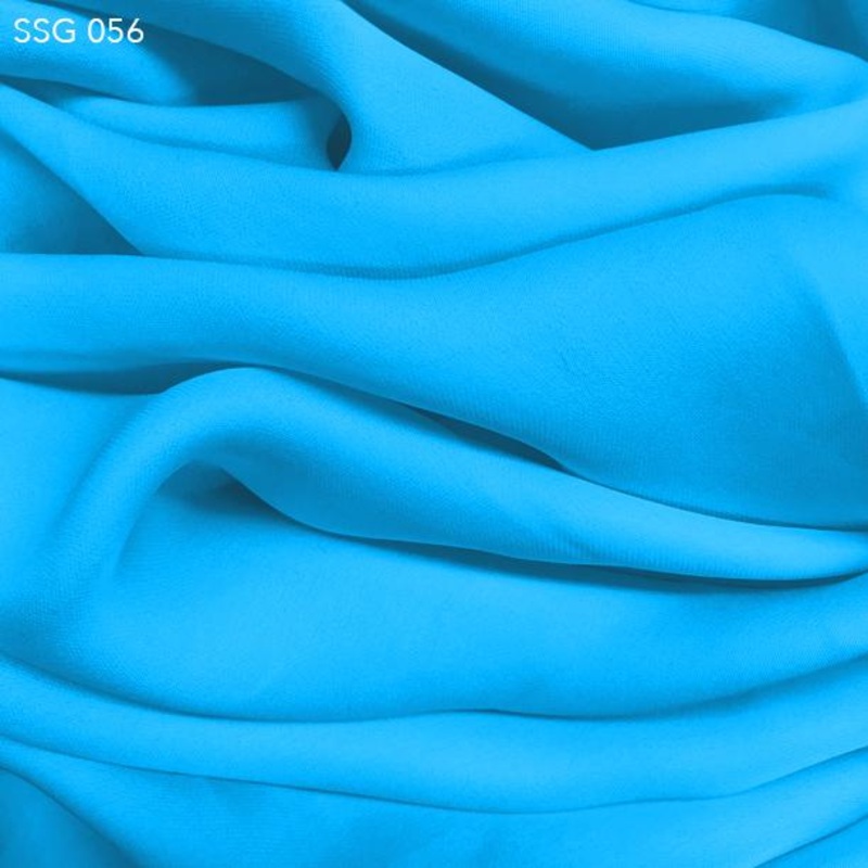 Silk Georgette – Electric Blue Fabric by the Yard