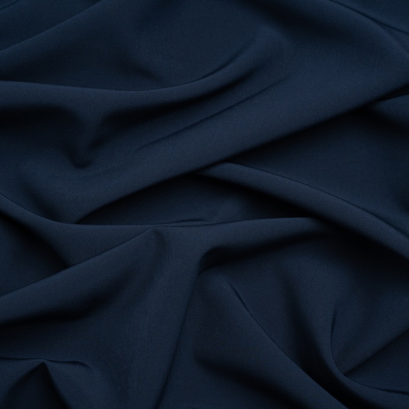 Stretch Recycled Polyester 4-Ply Crepe – Navy – Premium Collection