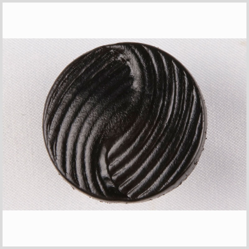 Black Leather Button – 32L/20mm