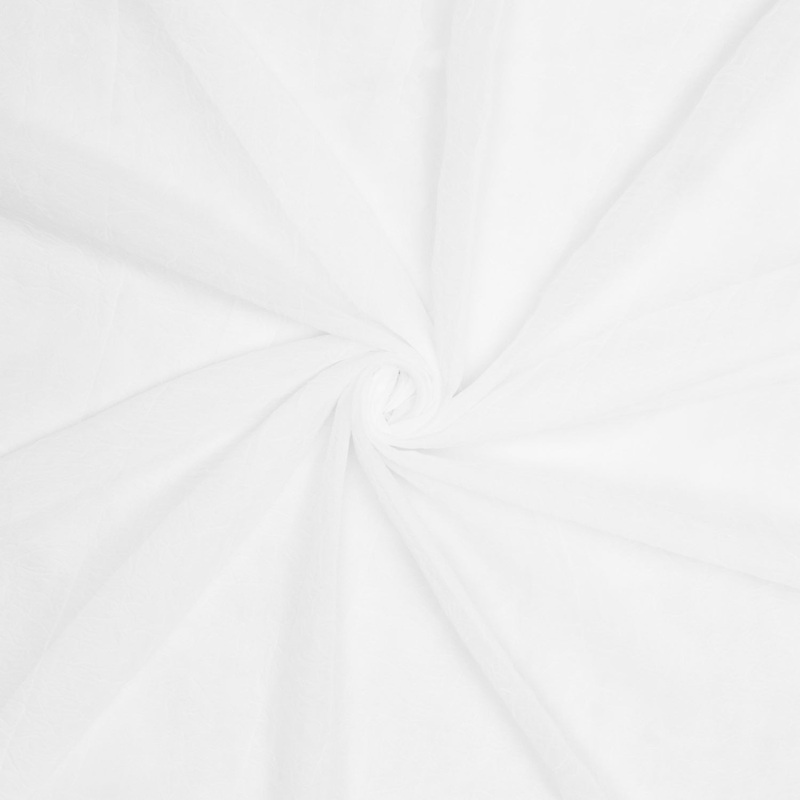 Cornely Crushed Plain Voile White 280cm Per Met
