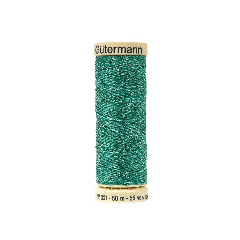 Gutermann Metallic Effect Thread 50m – 235 Aqua