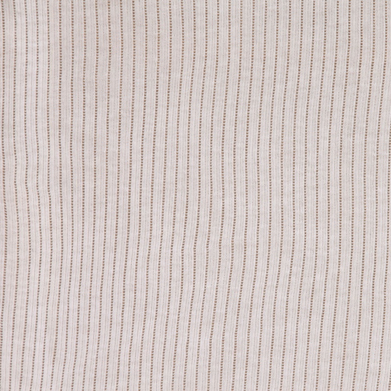 Off-White Striped Wool-Rayon Knit