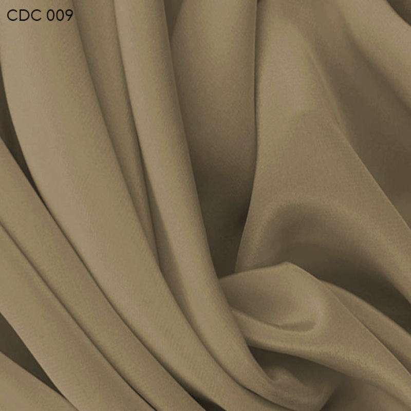 Silk Crepe de Chine – Olive Grey Fabric by the Yard