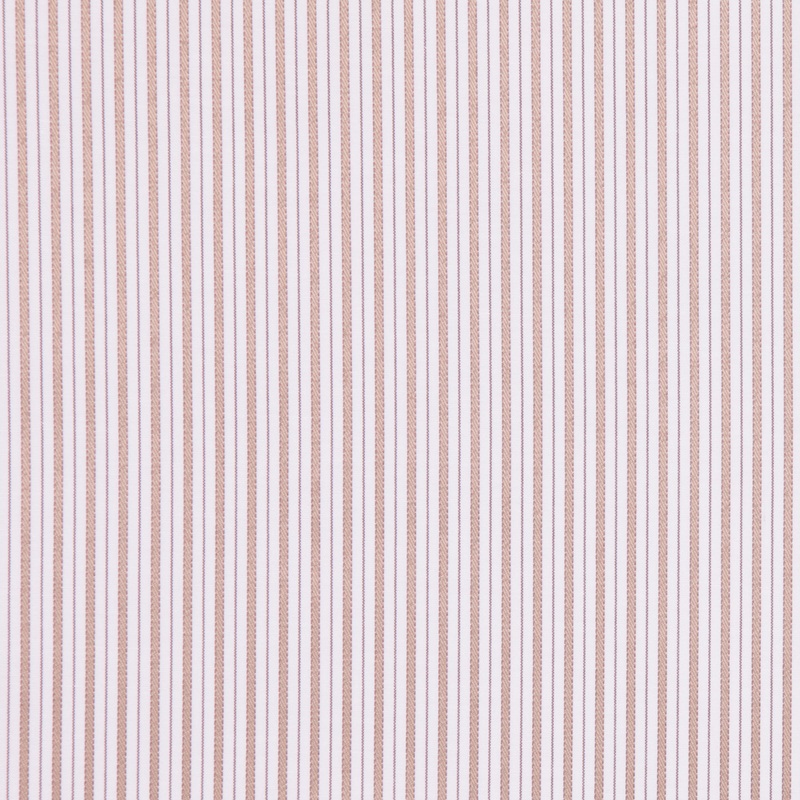 White/Beige/Red Striped Shirting