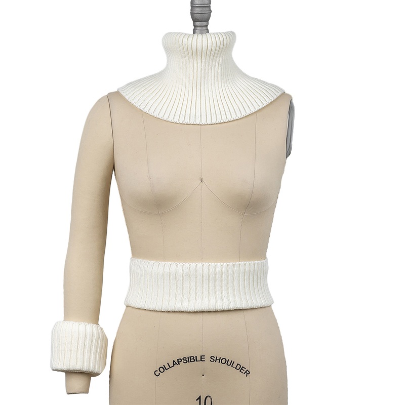 Alta Marshmallow Chunky 2×2 Rib Knit Sweater Trim Bundle – 3pc