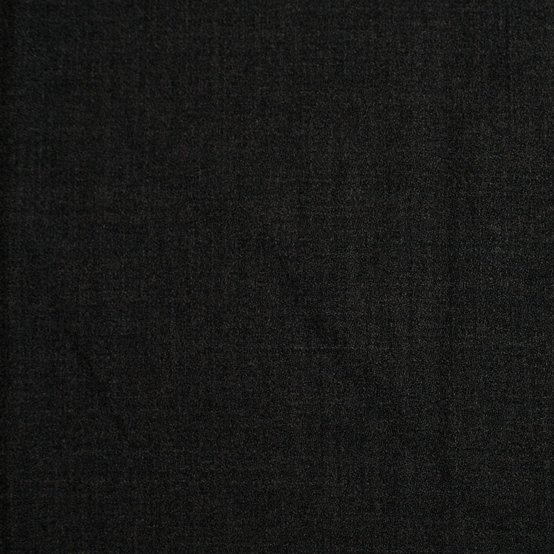 Charcoal Doubled-Faced Wool-Polyester Crepe