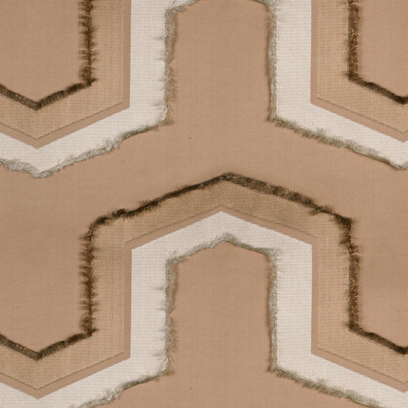 Nude/Gold/Cream Geometric Woven